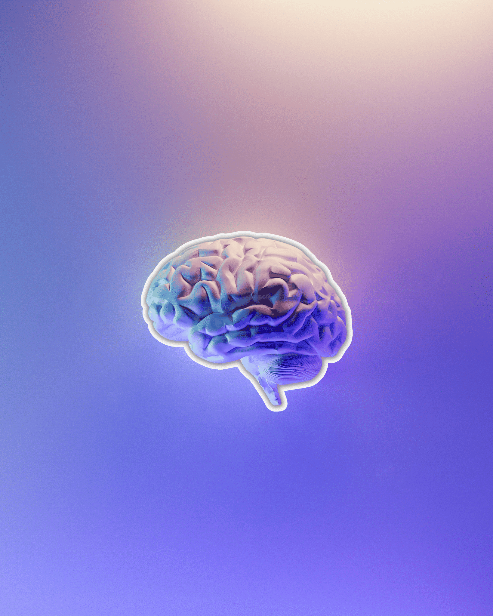 Bild eines Gehirns in bunten Farben